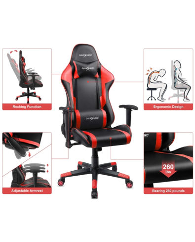 Buy GalaxHero GH-004 Gaming Chair Black/Red in Qatar - AlaneesQatar.Qa