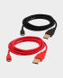 I Sound 6773 Micro-USB Cable 2 Pack - Black & Red in Qatar