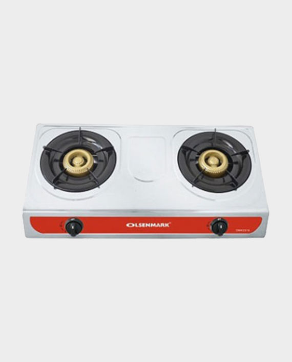 Buy Olsenmark OMK2316 Stainless Steel Double Gas Burner in Qatar