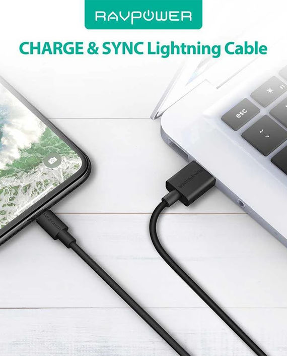Buy RAVPower 3 Pack USB Cable with Lightning Connector (0.6m / 1m / 2m ...