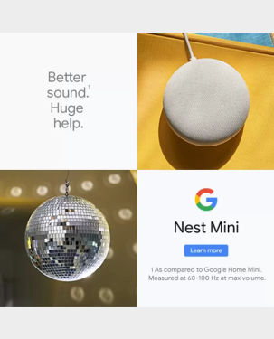 Google Nest Mini (2nd Gen) With Google Assistant Chalk