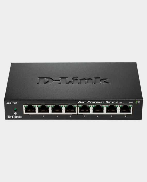 Buy DLink DES‑108 8‑Port Fast Unmanaged Desktop Switch in