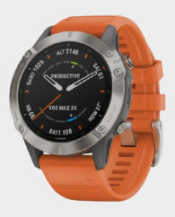 Garmin 010-02158-14 Fenix 6 Pro Sapphire Edition Smartwatch Titanium Orange in Qatar