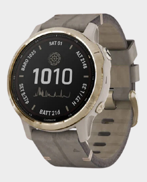 Buy Garmin Fenix 6S Pro Solar Edition Smartwatch Light Gold/Shale