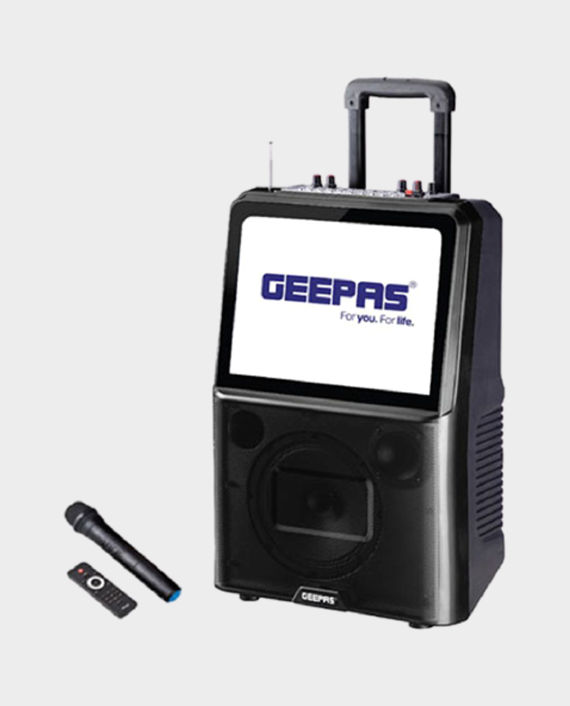 Geepas GMS8801 15-inch LED Screen Recharageable Speaker Black in Qatar