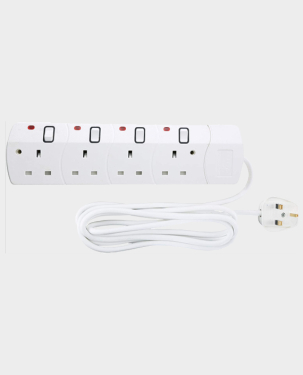 Geepas GES4084 3 Metre Portable Multi 4 Way Socket in Qatar