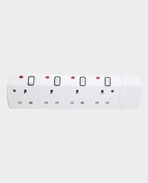 Geepas GES4084 3 Metre Portable Multi 4 Way Socket