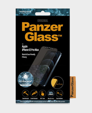 Panzer Glass Privacy For Apple iPhone 12 Pro Max 6.7''Case Friendly Black