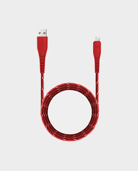 Energea NyloFlex 3A USB-A to Lightning Fast Charging Cable 1.5m – Red