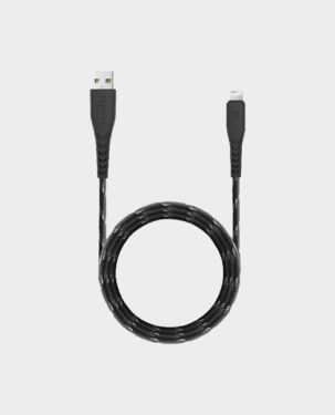Energea NyloFlex 3A USB-A to Lightning Fast Charging Cable 1.5m Black in Qatar