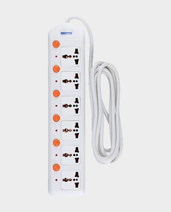 Buy Geepas GES4025 6 Way Extension Socket in Qatar AlaneesQatar.Qa