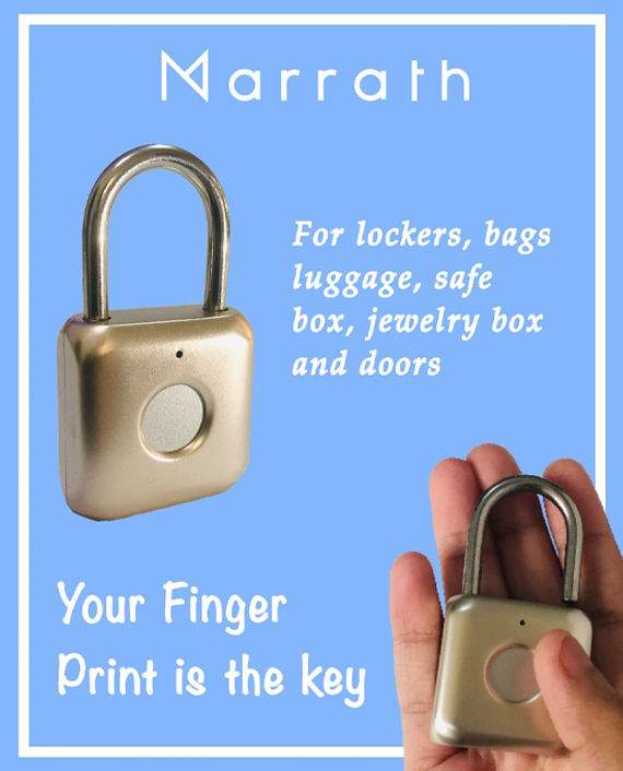 Code Padlock Qatar Buy Marrath Smart Fingerprint Pad Lock in Qatar - AlaneesQatar.Qa