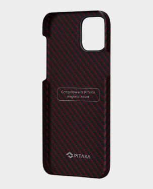Buy Pitaka iPhone 12 Pro Max MagEZ Case Black/Red Twill in Qatar
