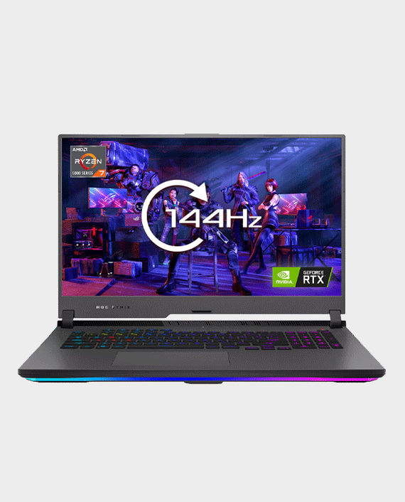 Asus ROG Strix G17 G713QM-HX015T AMD R7 5800H 16GB Ram 1TB SSD GeForce RTX 3060 6GB 17.3 Inch FHD Windows 10 Grey in Qatar