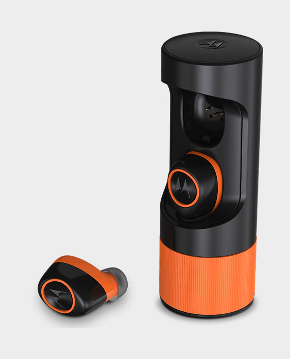 Motorola Verve Ones Music Edition True Wireless Bluetooth Earbuds – Black / Orange