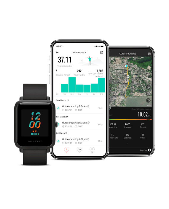 Buy Amazfit Bip S Smart Watch Carbon Black in Qatar