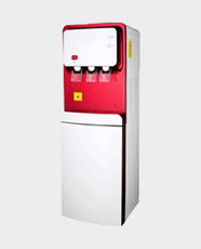 Milestone Water Dispenser with Fridge Red in Qatar