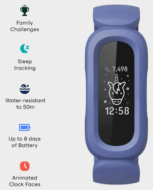 Buy Fitbit Ace Activity Tracker For Kids Blue in Qatar