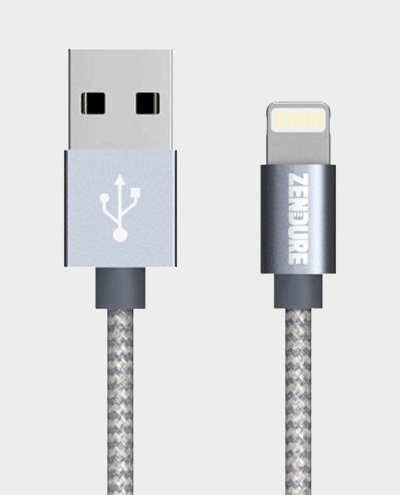 Zendure Braided Aluminum Charge / Sync Lightning Cable 1mtr (100cm) – Grey