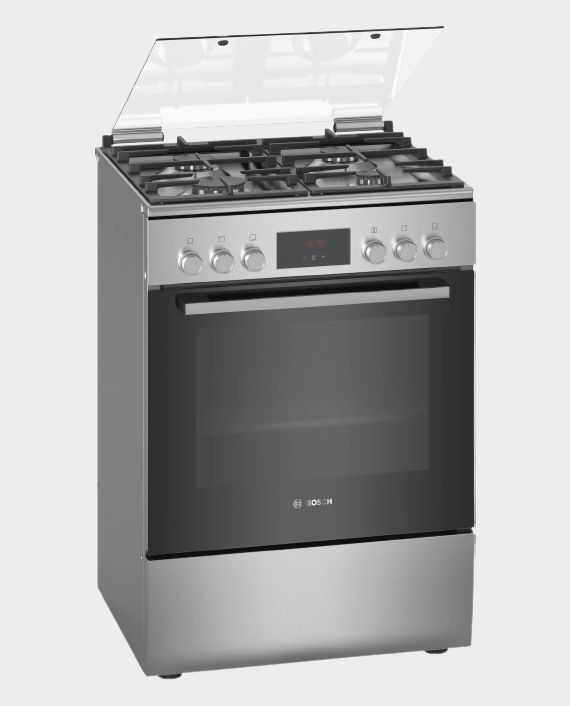 Buy Bosch HGV1E0U50M Series 2 Gas Range Cooker Stainless Steel in Qatar