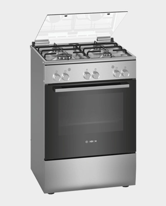 Buy Bosch HGV1E0U50M Series 2 Gas Range Cooker Stainless Steel in Qatar