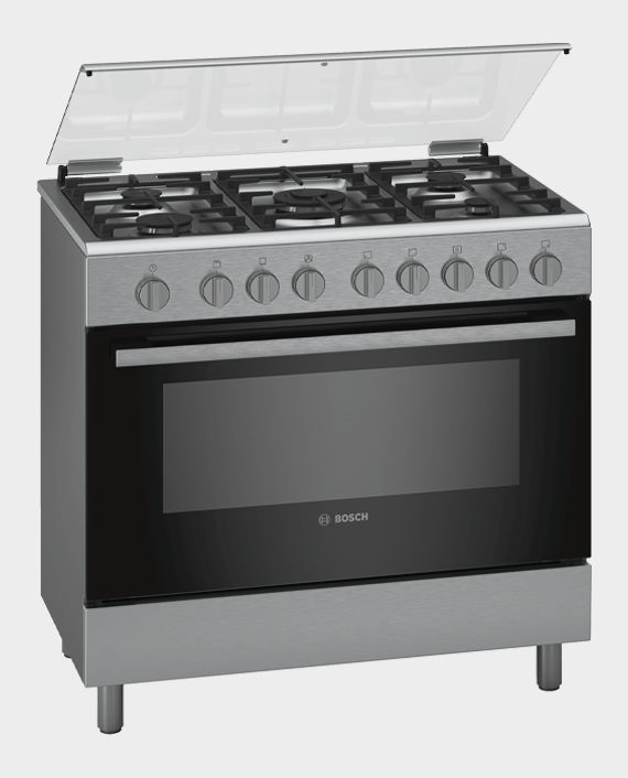 Buy Bosch HGI12TQ50M Gas Range Cooker Stainless Steel in Qatar