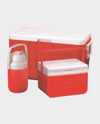 Coleman 3000000024 48 5 Quart & 0.3 Gallon Cooler 3 Piece Combo Red in Qatar