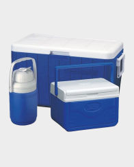 Coleman 5295A780G 54 5 Quart & 0.3 Gallon Cooler 3 Piece Combo Blue in Qatar
