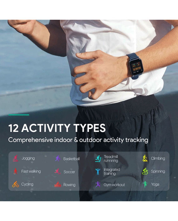 Buy Aukey LS02 Smart Watch Blue in Qatar - AlaneesQatar.Qa