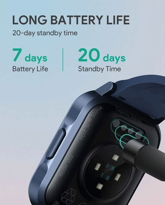 Buy Aukey LS02 Smart Watch Blue in Qatar - AlaneesQatar.Qa