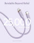 Anker A8663HQ1 PowerLine III Flow USB-C to Lightning Cable 6ft 1.8m Purple
