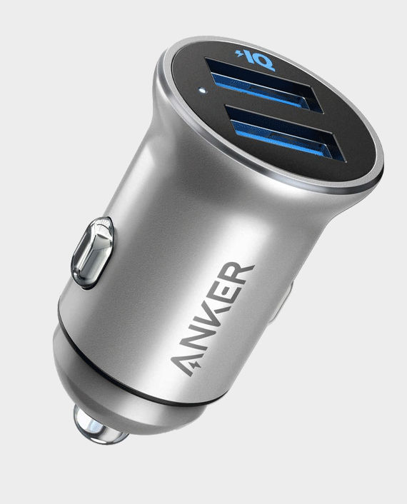 Buy Anker PowerDrive 2 Alloy Car Charger Silver in Qatar 
