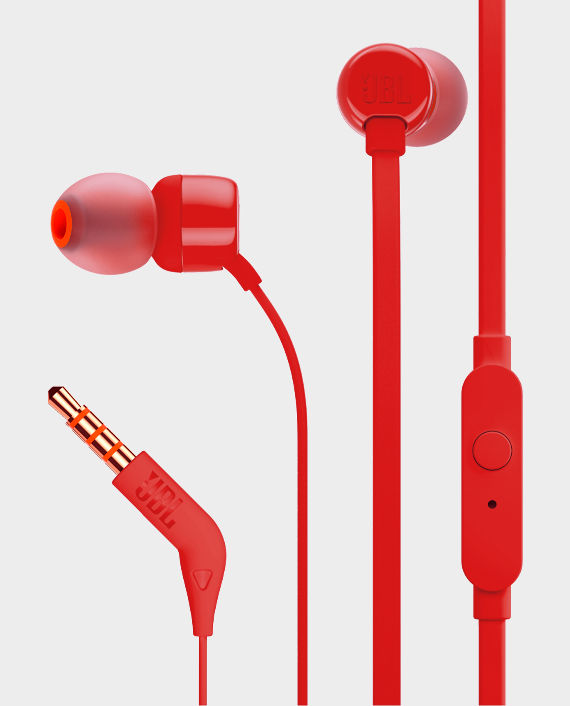 JBL In Ear Bass Headphones T110 – Red