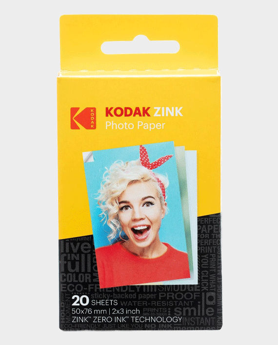 Buy Kodak 2x3 inch Zink Photo Paper 20 Pack in Qatar 