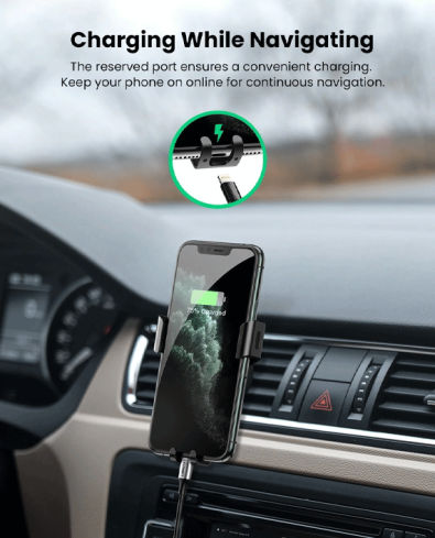 Buy UGREEN Gravity Air Vent Mount Phone Holder Space Gray in Qatar ...