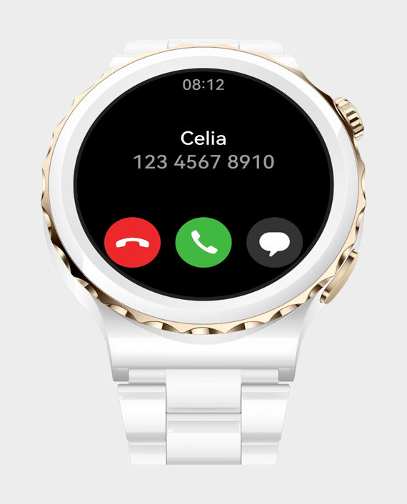 Buy Huawei Watch GT 3 Pro 43mm 32MB 4GB Gold Bezel White Ceramic Case ...