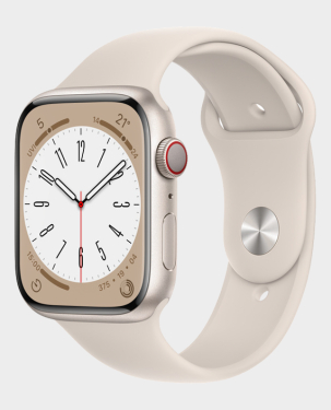 Apple Watch Series 8 MNP23 GPS 45mm Starlight Aluminum Case with Starlight Sport Band