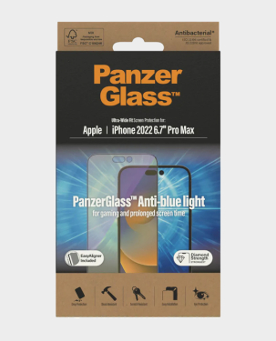 PanzerGlass Ultra Wide Fit Antibluelight Screen Guard for iPhone 14 Pro Max