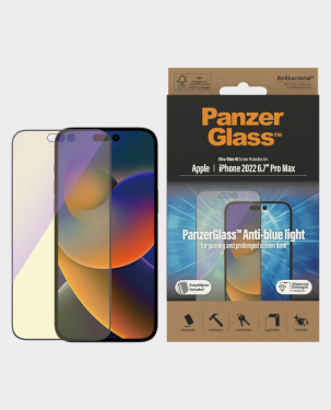 PanzerGlass Ultra Wide Fit Antibluelight Screen Guard for iPhone 14 Pro Max