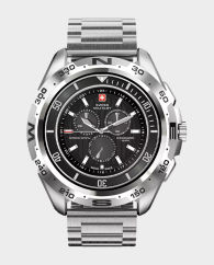 Swiss Military Dom Smart Watch with Metal Strap Silver in Qatar