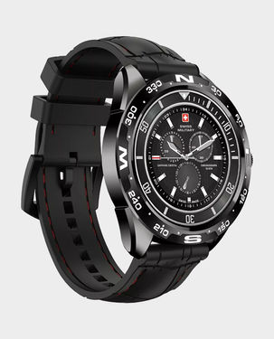 Swiss Military Dom Smart Watch with Silicon Strap SM-WCH-DOM1-S-BLK