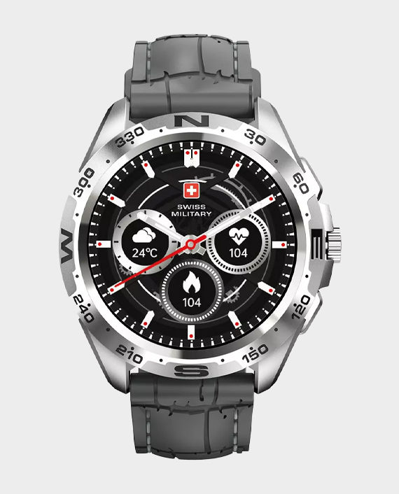 Swiss Military Dom Smart Watch with Silicon Strap SM-WCH-DOM1-S-GRY – Gray