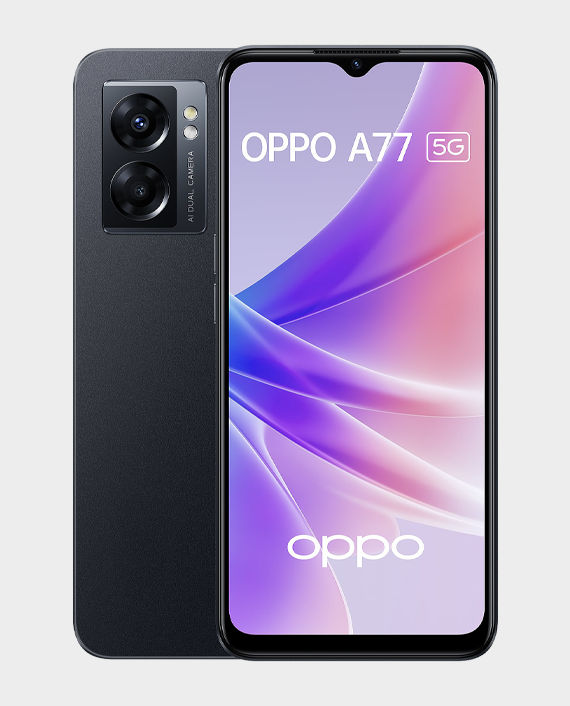 Buy Oppo A77 5G 6GB 128GB Midnight Black in Qatar - AlaneesQatar.Qa