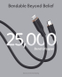 Anker A8662H11 PowerLine III Flow USB-C to Lightning Cable 3ft/0.9m