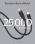 Anker A8662H11 PowerLine III Flow USB-C to Lightning Cable 3ft/0.9m