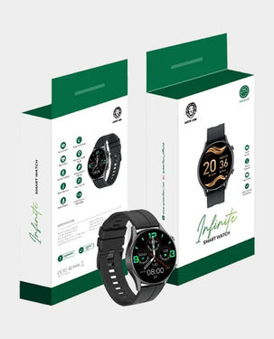 Green Infinite Smart Watch – Black