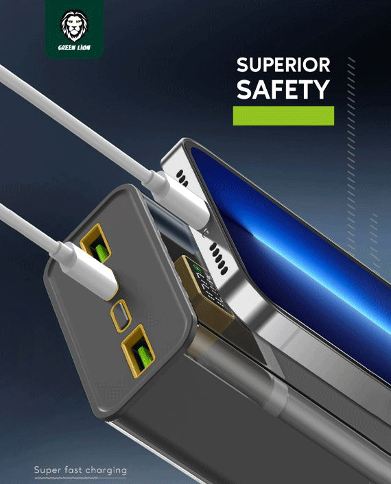 Buy Green Super Fast Transparent Powerbank 20000mAh PD 20W in Qatar ...