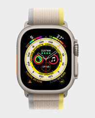 Apple Watch Ultra MNHK3 GPS + Cellular 49mm (S/M) Titanium Case With Yellow/Beige Trail Loop in Qata