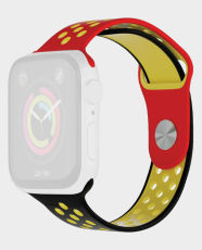 Porodo Lifestyle Sport Silicon Watch Strap 44/45mm (Germany) (Red/Black/Yellow) in Qatar