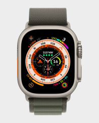 Apple Watch Ultra MNHJ3 GPS + Cellular 49MM (S) Titanium Case with Green Alpine Loop in Qatar